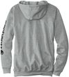 Am image of a Custom Carhartt Midweight Hooded Logo Sweatshirt in Heather Grey!