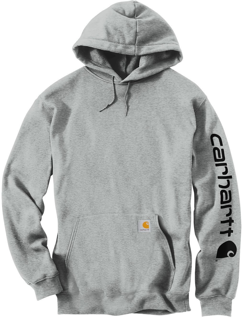 Carhartt Midweight Hooded Logo Sweatshirt in Heather Grey