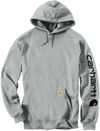 Am image of a Custom Carhartt Midweight Hooded Logo Sweatshirt in Heather Grey!