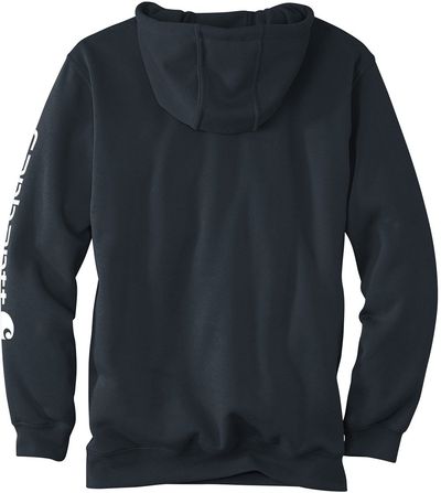 Am image of a Custom Carhartt Midweight Hooded Logo Sweatshirt in New Navy!