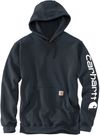 Am image of a Custom Carhartt Midweight Hooded Logo Sweatshirt in New Navy!
