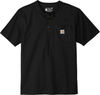 Am image of a Custom Carhartt Short Sleeve Henley T Shirt in Black!