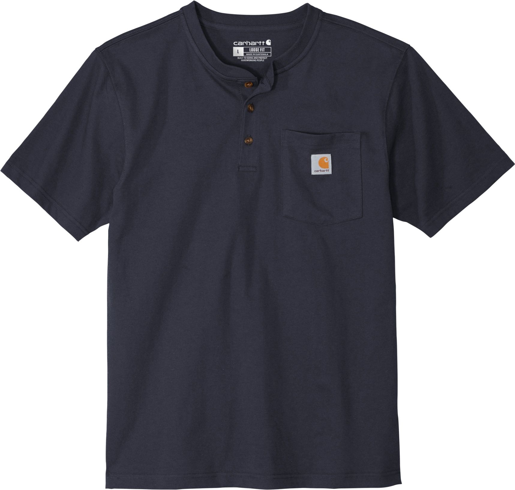Carhartt Short Sleeve Henley T Shirt in Navy