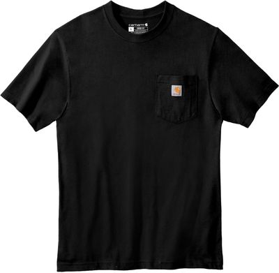 Am image of a Custom Carhartt Workwear Pocket Short Sleeve T Shirt in Black!