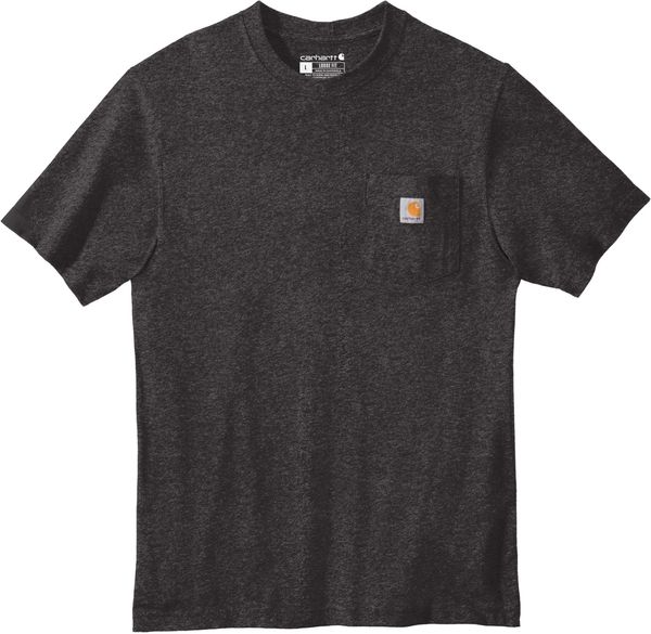 Am image of a Custom Carhartt Workwear Pocket Short Sleeve T Shirt in Carbon Heather!