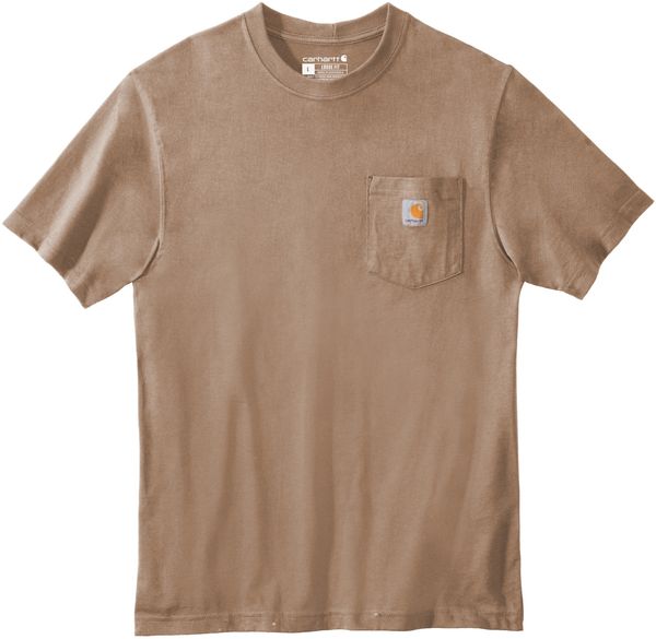 Am image of a Custom Carhartt Workwear Pocket Short Sleeve T Shirt in Desert!