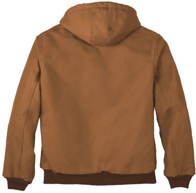 Am image of a Custom Carhartt Quilted Flannel Lined Duck Active Jacket in Carhartt Brown!