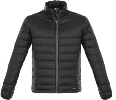 Am image of a Custom CX2 Arctic Mens Polyester Quilted Down in Black!