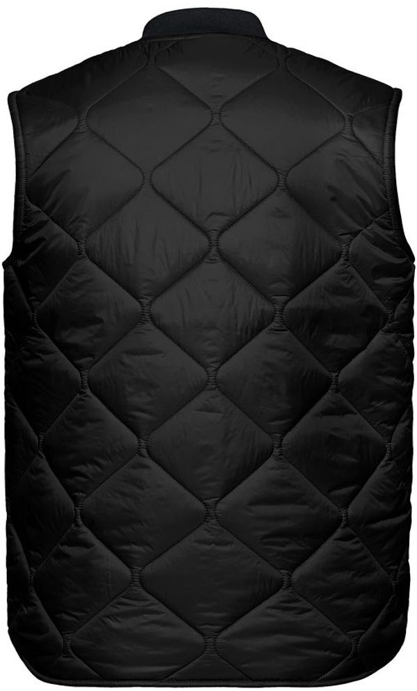 An image of a Custom CX2 Driftwood Stylized Quilted Freezer Vest in Black!
