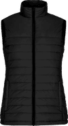 Am image of a Custom CX2 Faro Ladies Lightweight Puffy Vest in Black!