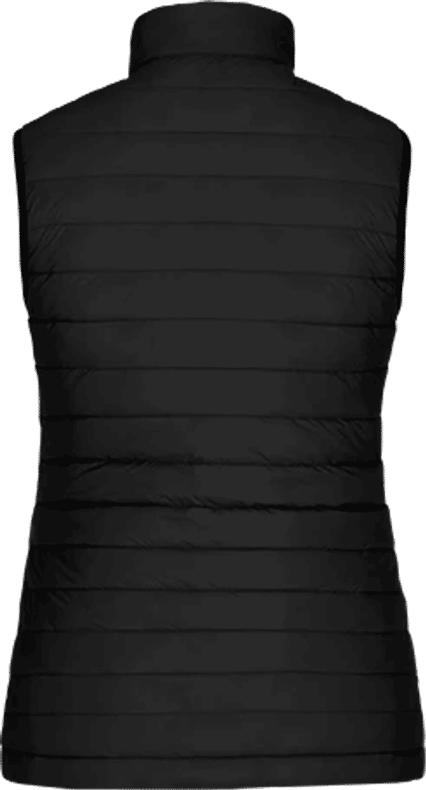 Am image of a Custom CX2 Faro Ladies Lightweight Puffy Vest in Black!