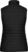 Am image of a Custom CX2 Faro Ladies Lightweight Puffy Vest in Black!