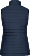 Am image of a Custom CX2 Faro Ladies Lightweight Puffy Vest in Navy!