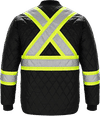 Am image of a Custom CX2 Hi Vis Quilted Freezer Jacket in Black!