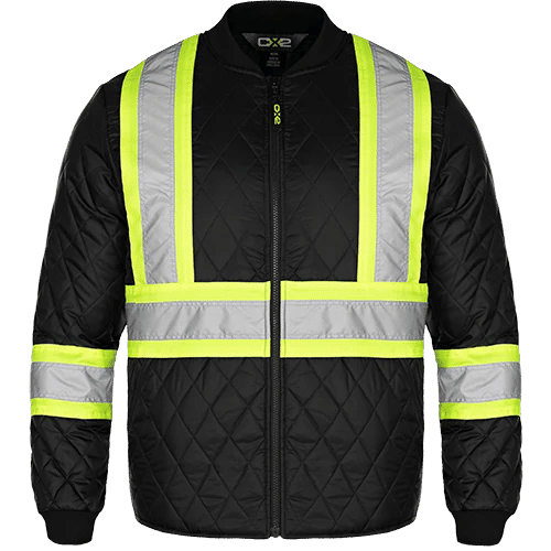 CX2 Hi Vis Quilted Freezer Jacket in Black