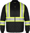 Am image of a Custom CX2 Hi Vis Quilted Freezer Jacket in Black!
