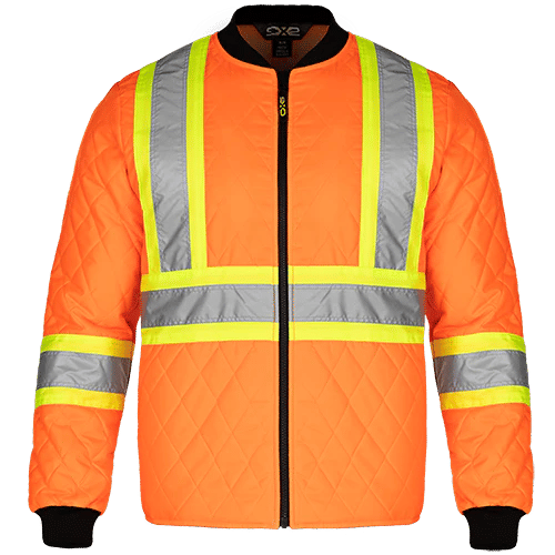 CX2 Hi Vis Quilted Freezer Jacket in Hi Vis Orange