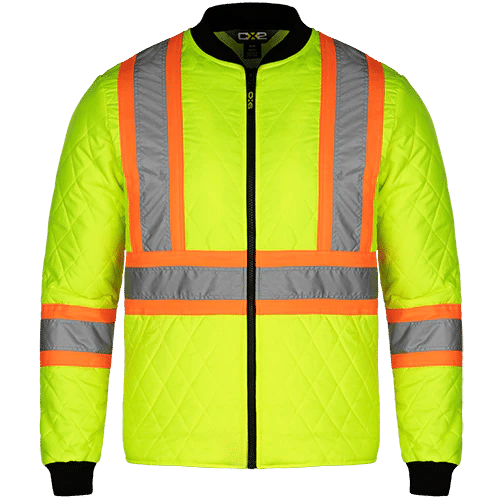 CX2 Hi Vis Quilted Freezer Jacket in Hi Vis Yellow
