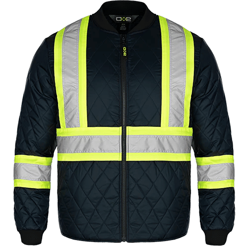 CX2 Hi Vis Quilted Freezer Jacket in Navy