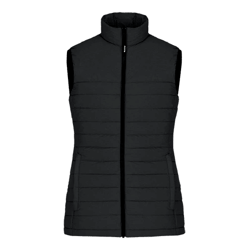 CX2 Inuvik Ladies Lightweight Puffy Vest in Black Charcoal Heather