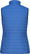 Am image of a Custom CX2 Inuvik Ladies Lightweight Puffy Vest in Blue Heather!