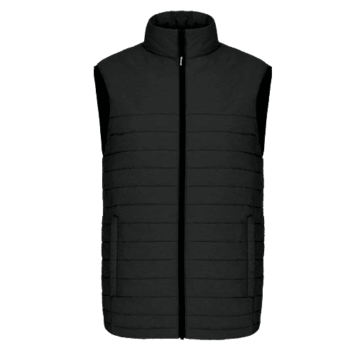 CX2 Inuvik Mens Lightweight Puffy Vest in Black Charcoal Heather