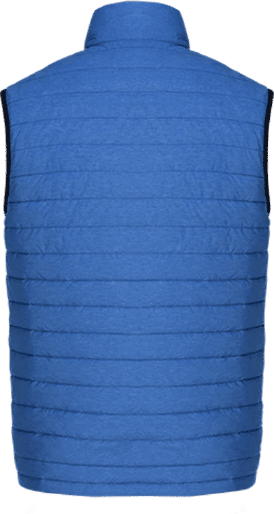 Am image of a Custom CX2 Inuvik Mens Lightweight Puffy Vest in Blue Heather!