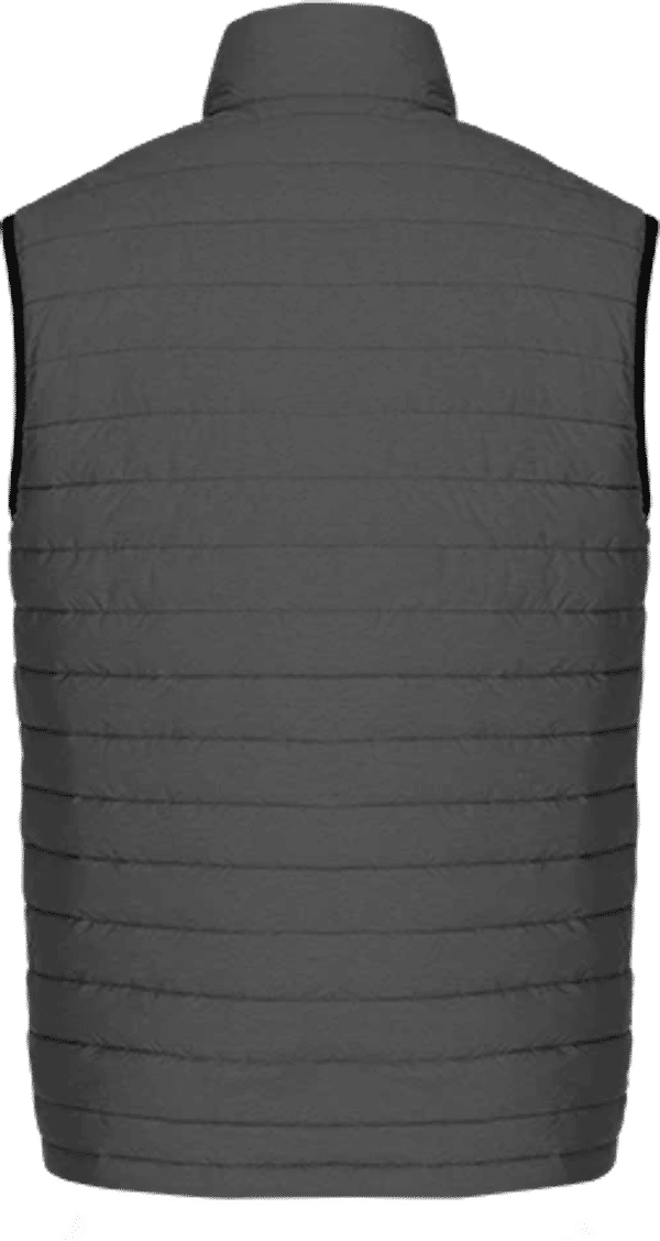 Am image of a Custom CX2 Inuvik Mens Lightweight Puffy Vest in Grey Heather!