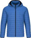 Am image of a Custom CX2 Yukon Mens Lightweight Puffy Jacket in Blue Heather!