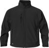 Am image of a Custom Stormtech Mens Crew Bonded Shell in BLACK / BLACK!