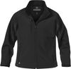 Am image of a Custom Stormtech Womens Crew Bonded Shell in BLACK / BLACK!