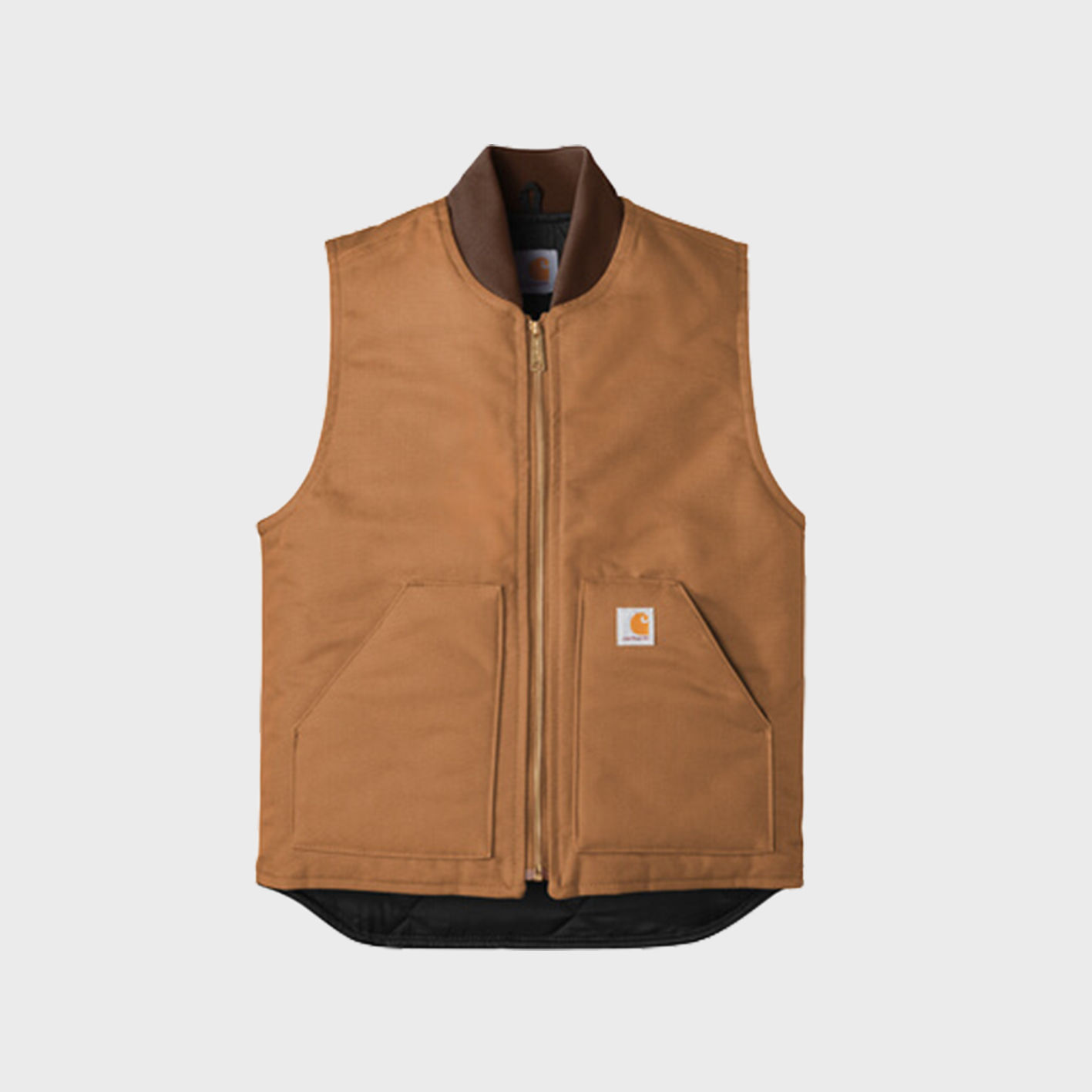 An image of custom Carhartt Vests that you can print your logo on!