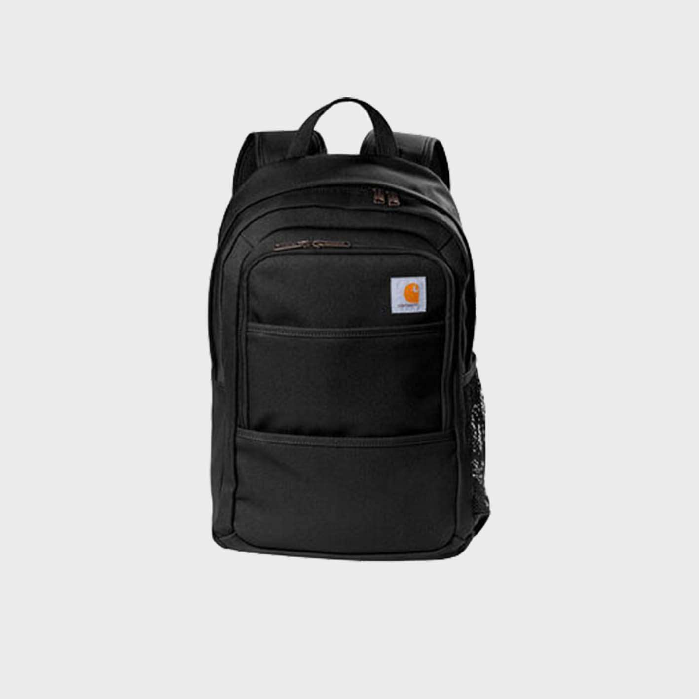 pictured is custom carhartt bags that can be customized using embroidery