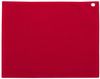 Am image of a Custom Velour Hemmed Towel with Grommet & Hook in Red!