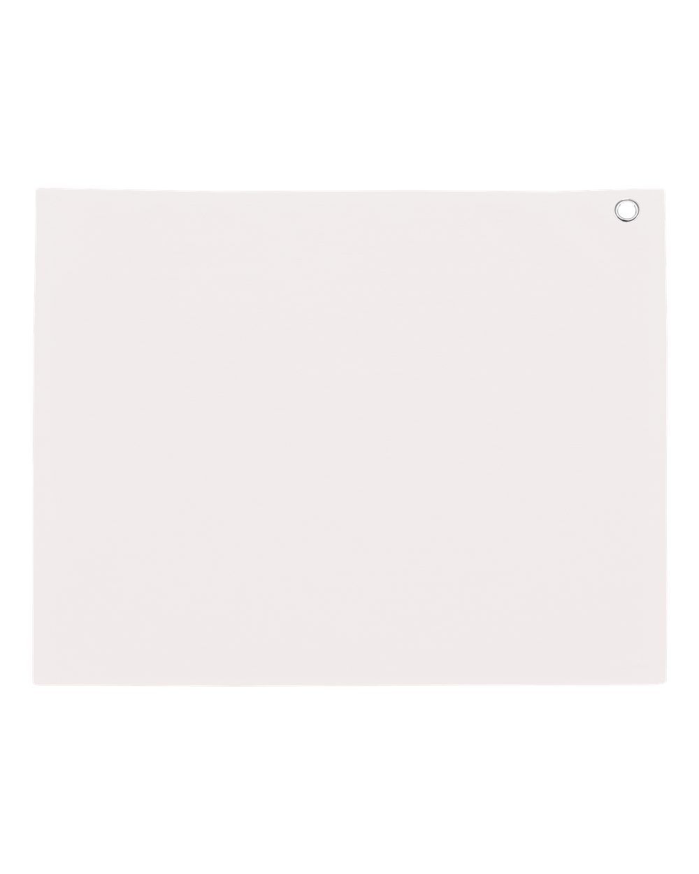 Velour Hemmed Towel with Grommet & Hook in White