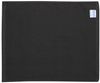 Am image of a Custom Velour Hemmed Towel in Black!