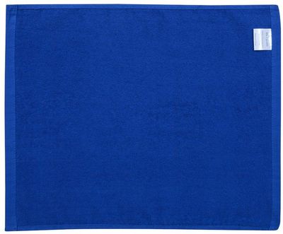 Am image of a Custom Velour Hemmed Towel in Royal!