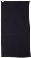 Am image of a Custom Velour Beach Towel in Black!