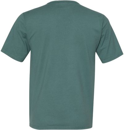 Am image of a Custom Champion Adult Garment Dyed Short Sleeve Tee in Cactus!