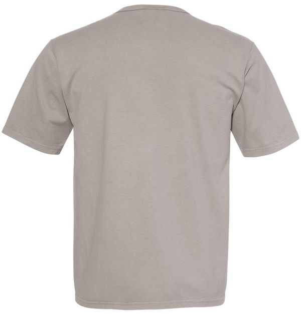 Am image of a Custom Champion Adult Garment Dyed Short Sleeve Tee in Concrete!