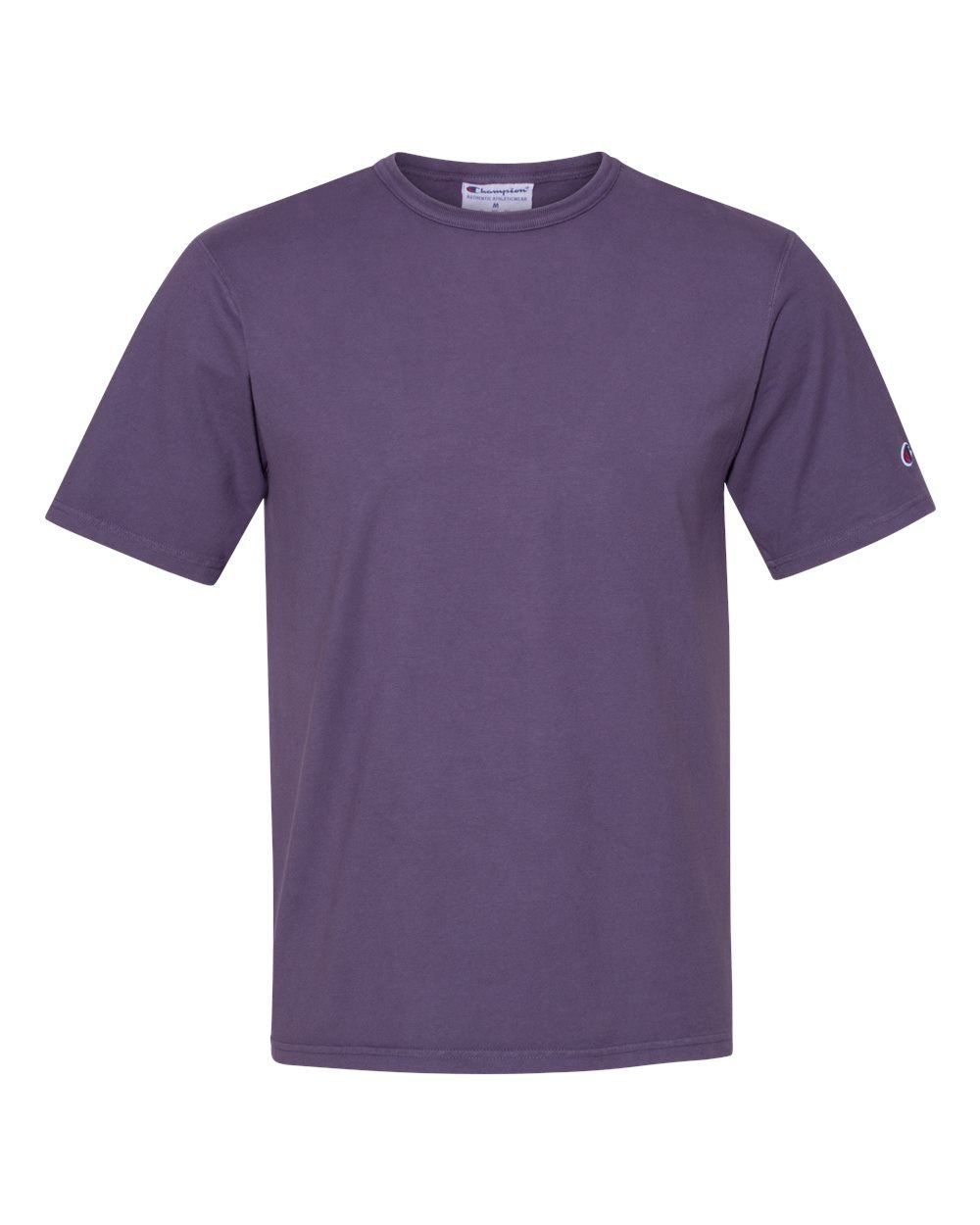 Champion Adult Garment Dyed Short Sleeve Tee in Grape Soda