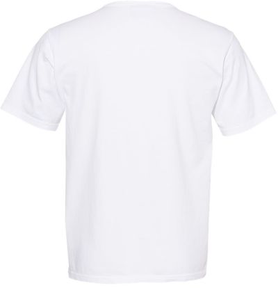 Am image of a Custom Champion Adult Garment Dyed Short Sleeve Tee in White!