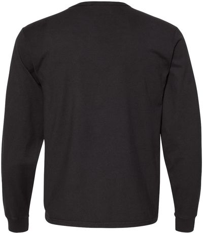Am image of a Custom Champion Adult Garment Dyed Long Sleeve Tee in Black!