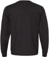 Am image of a Custom Champion Adult Garment Dyed Long Sleeve Tee in Black!