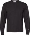 Am image of a Custom Champion Adult Garment Dyed Long Sleeve Tee in Black!