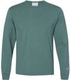 Am image of a Custom Champion Adult Garment Dyed Long Sleeve Tee in Cactus!