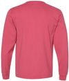 Am image of a Custom Champion Adult Garment Dyed Long Sleeve Tee in Crimson!