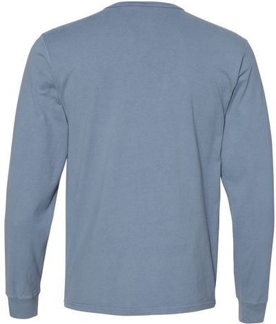 Am image of a Custom Champion Adult Garment Dyed Long Sleeve Tee in Saltwater!