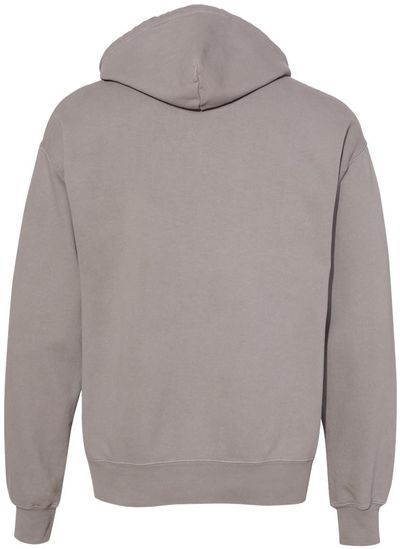 Am image of a Custom Champion Adult Garment Dyed Fleece Hoodie in Concrete!