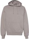 Am image of a Custom Champion Adult Garment Dyed Fleece Hoodie in Concrete!